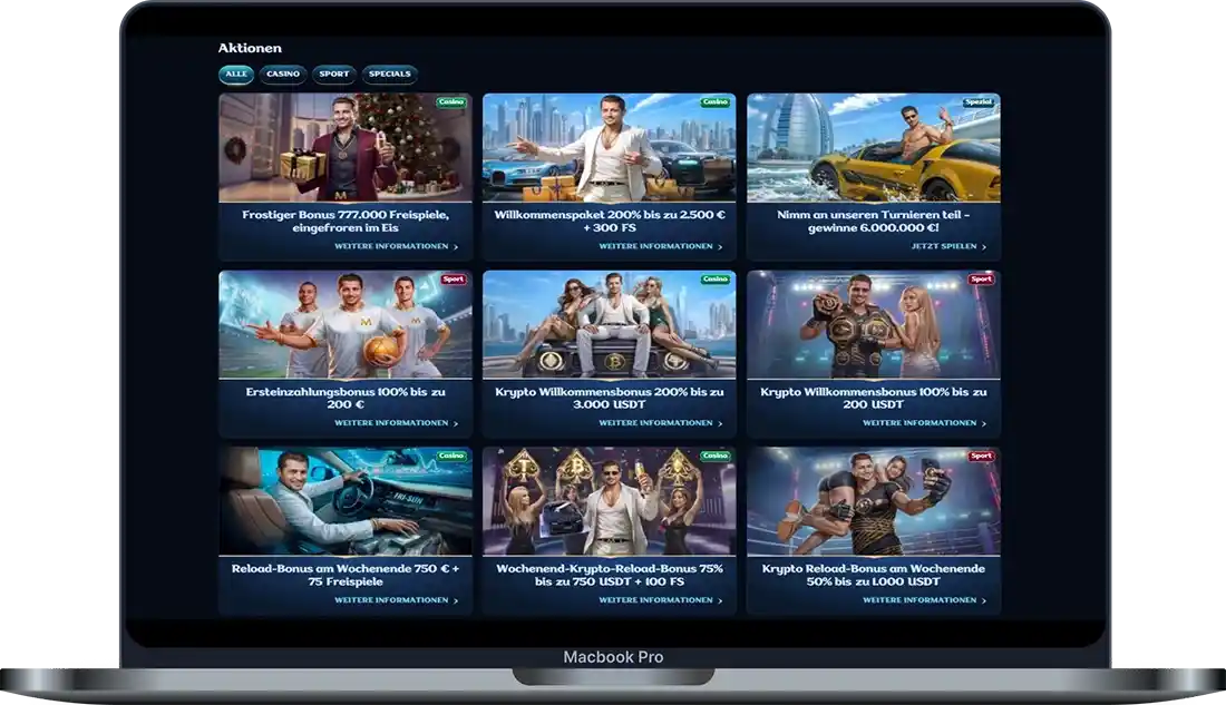 Millioner Casino Bonus und Promotionen