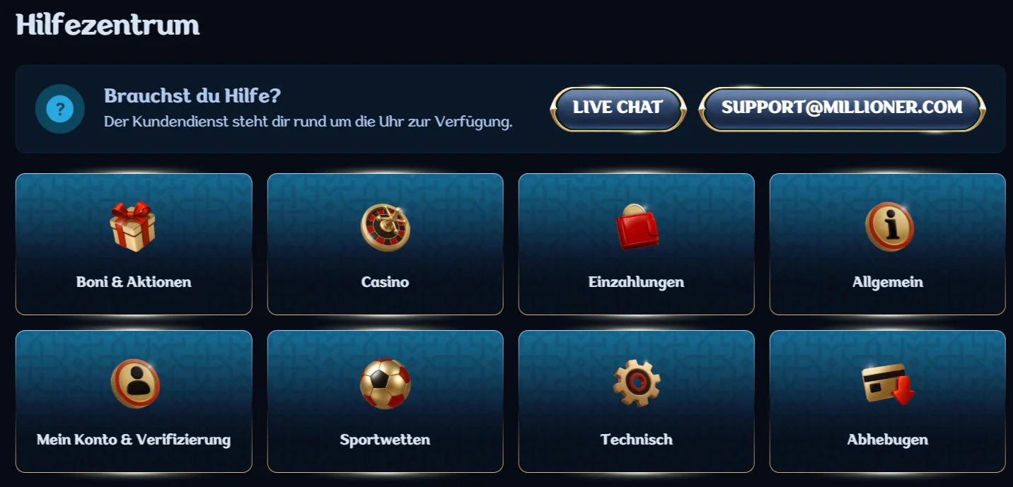 Millioner Casino Kundenservice
